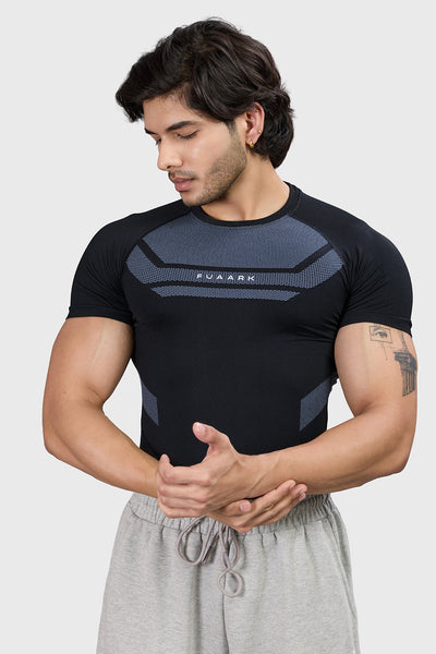 Flux Seamless T-shirt Black/Light Grey