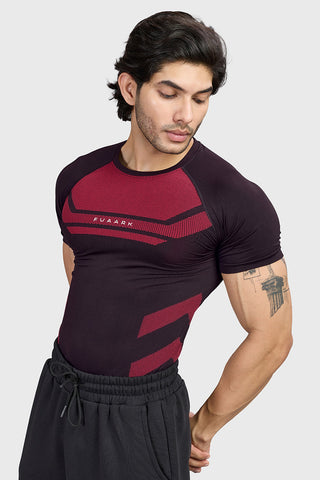 Flux Seamless T-shirt Black/Red