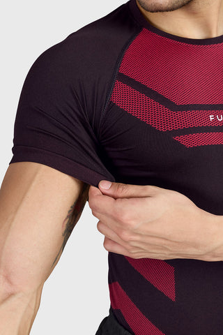 Flux Seamless T-shirt Black/Red