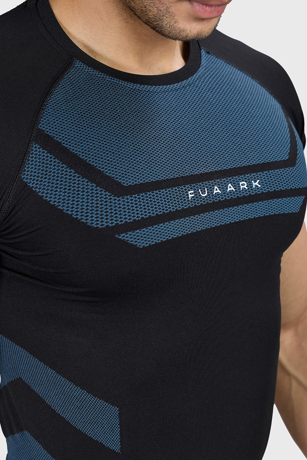 Flux Seamless T-shirt Black/Sea Green