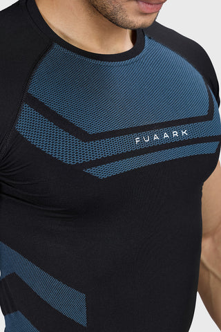 Flux Seamless T-shirt Black/Sea Green