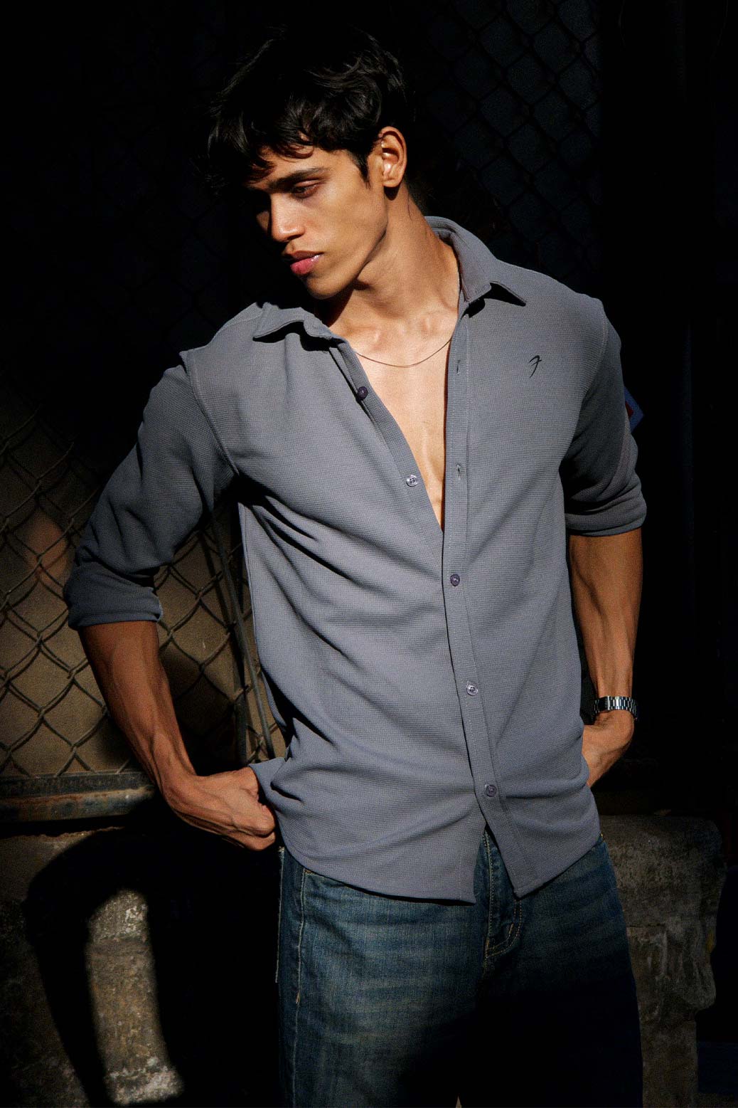 Foundation Fullsleeves Shirt Light Grey