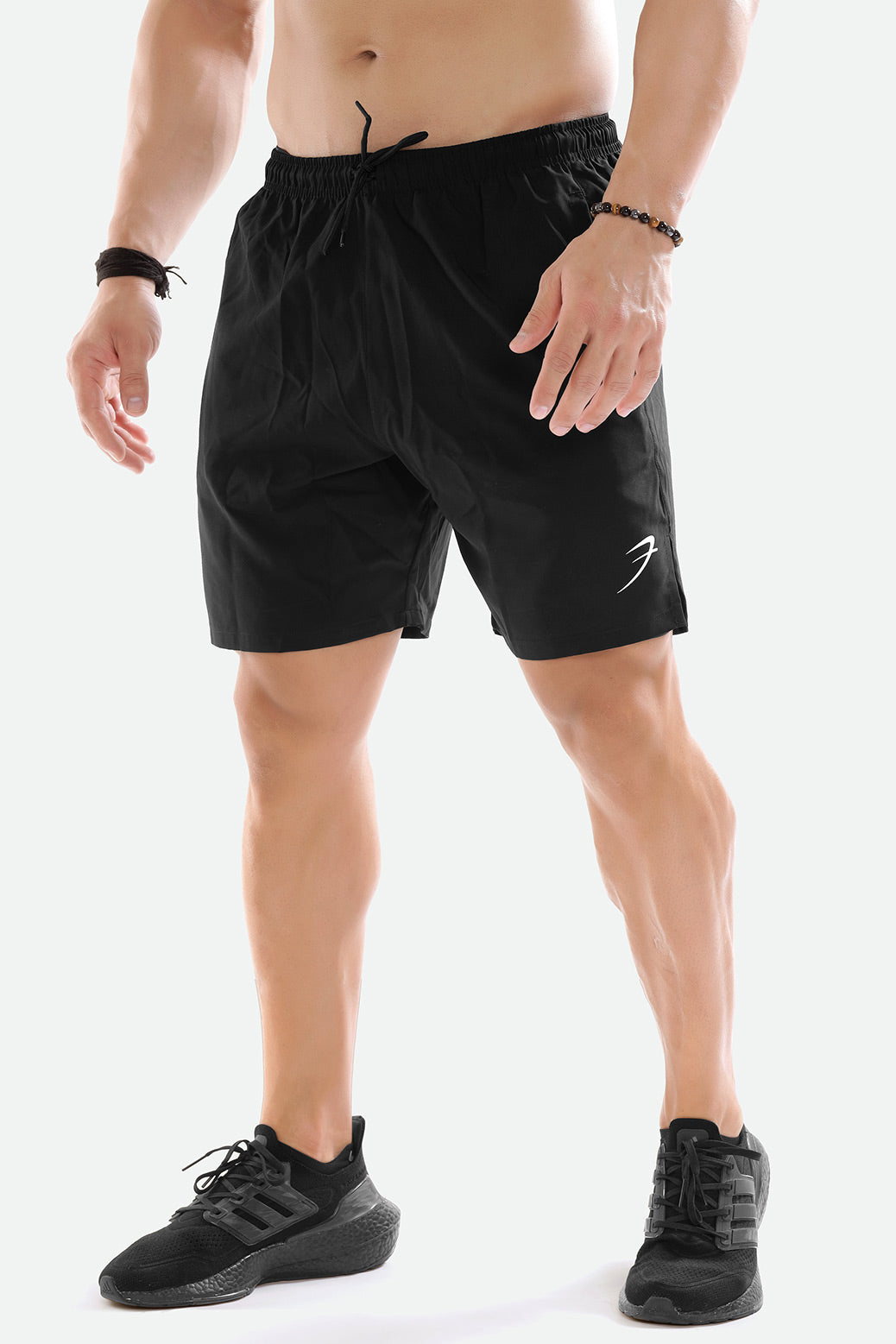 Blaze Nylon T-shirt Grey and 2 in 1 Compression Shorts Black