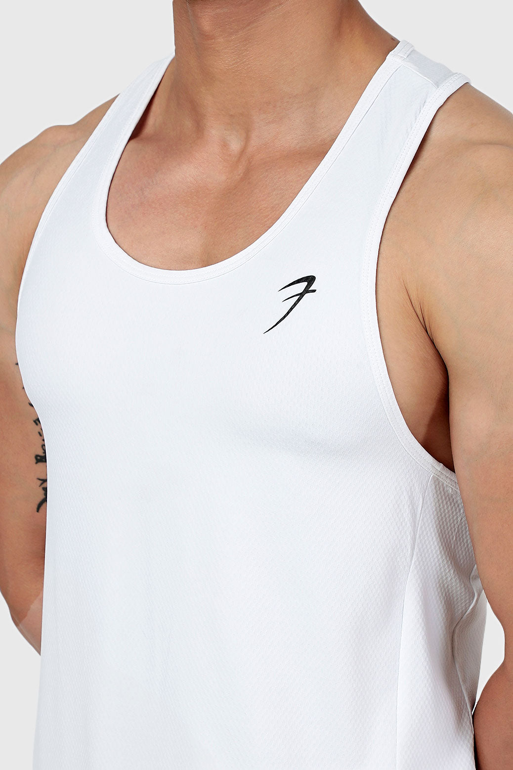 Aura Textured Tank White