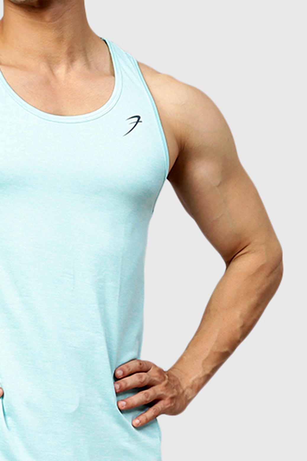 Bold Melange Tank Sky Blue