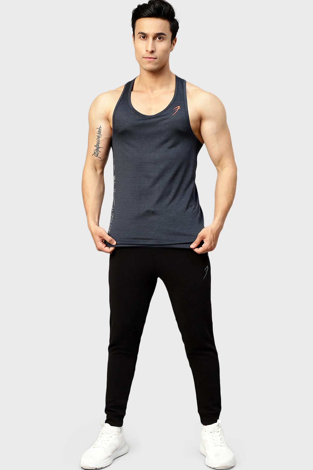 Bold Melange Tank Dark Grey