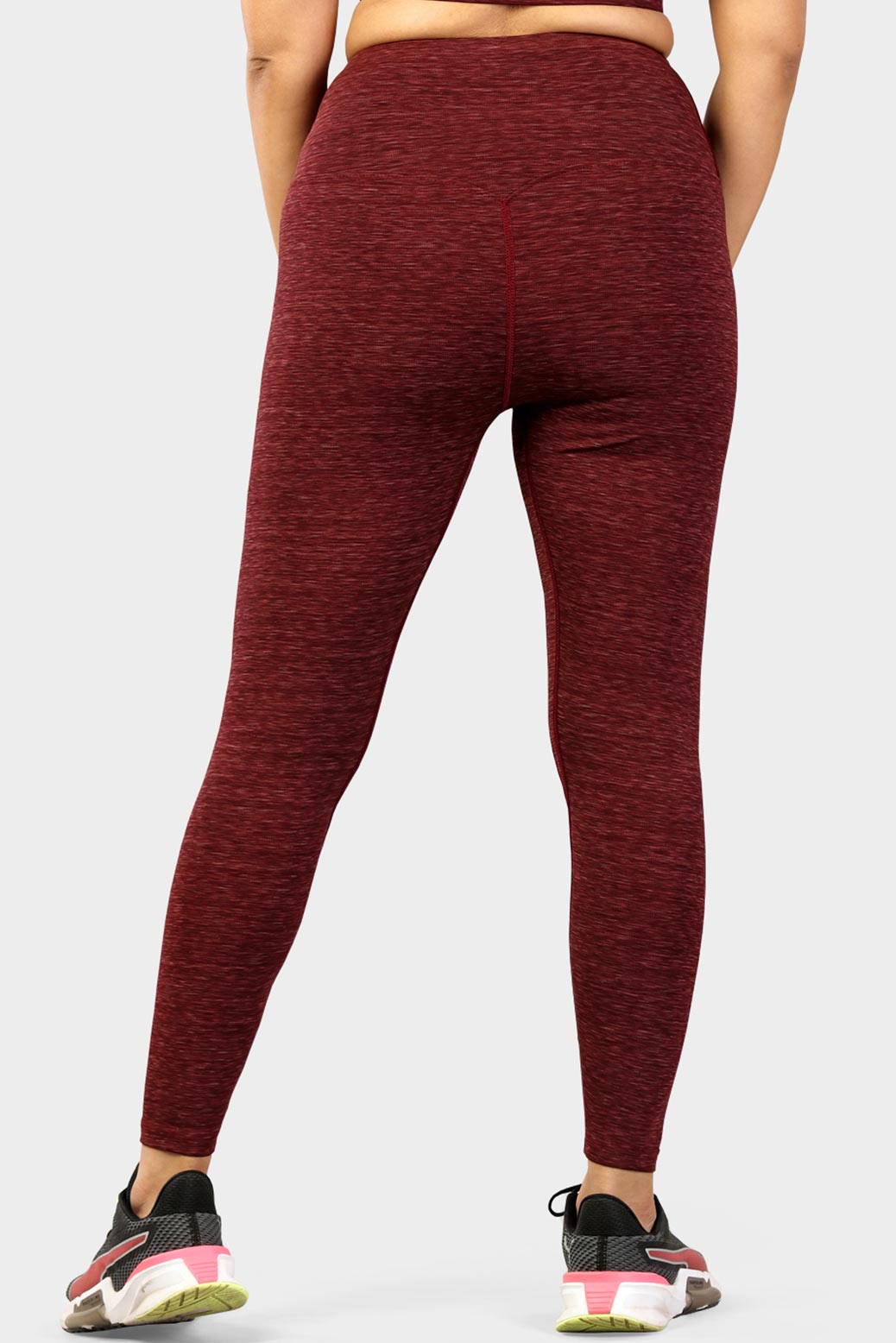 Essential Melange Leggings Maroon