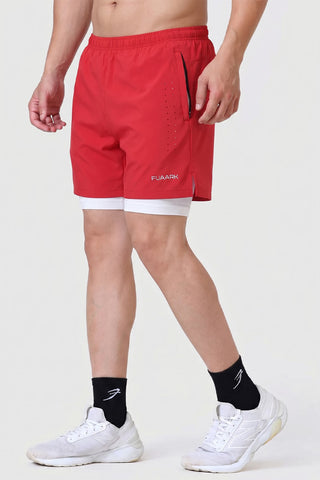 2 in 1 Laser Shorts Red