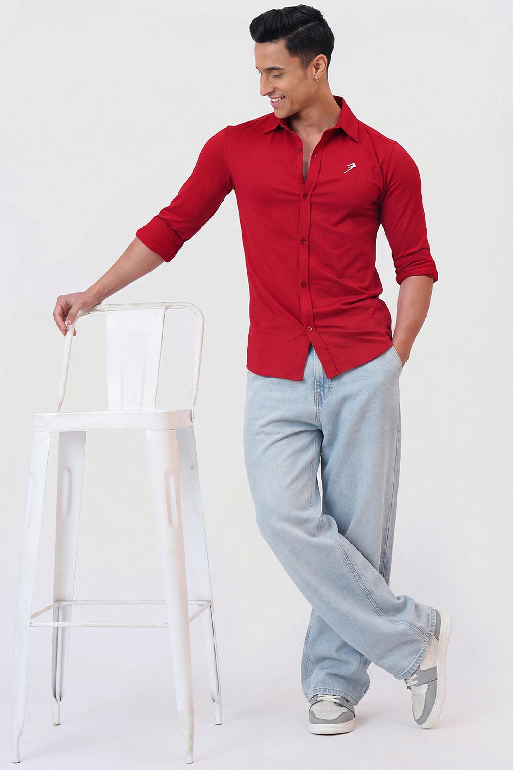 Aero Fullsleeves Shirt Deep Red