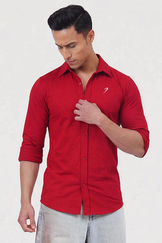 Aero Fullsleeves Shirt Deep Red