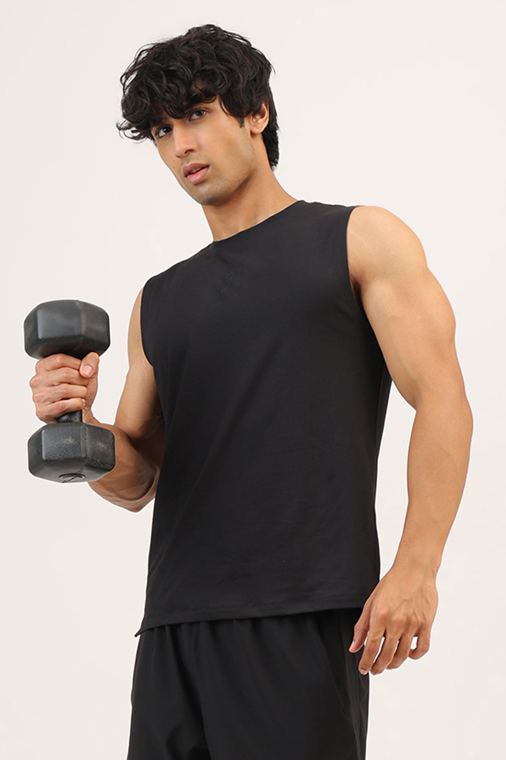 Essential Soft Muscle Tank Black