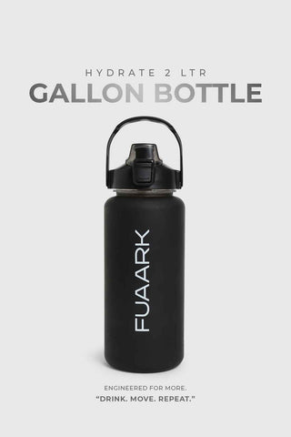 Hydrate 2 Ltr Gallon Bottle Black