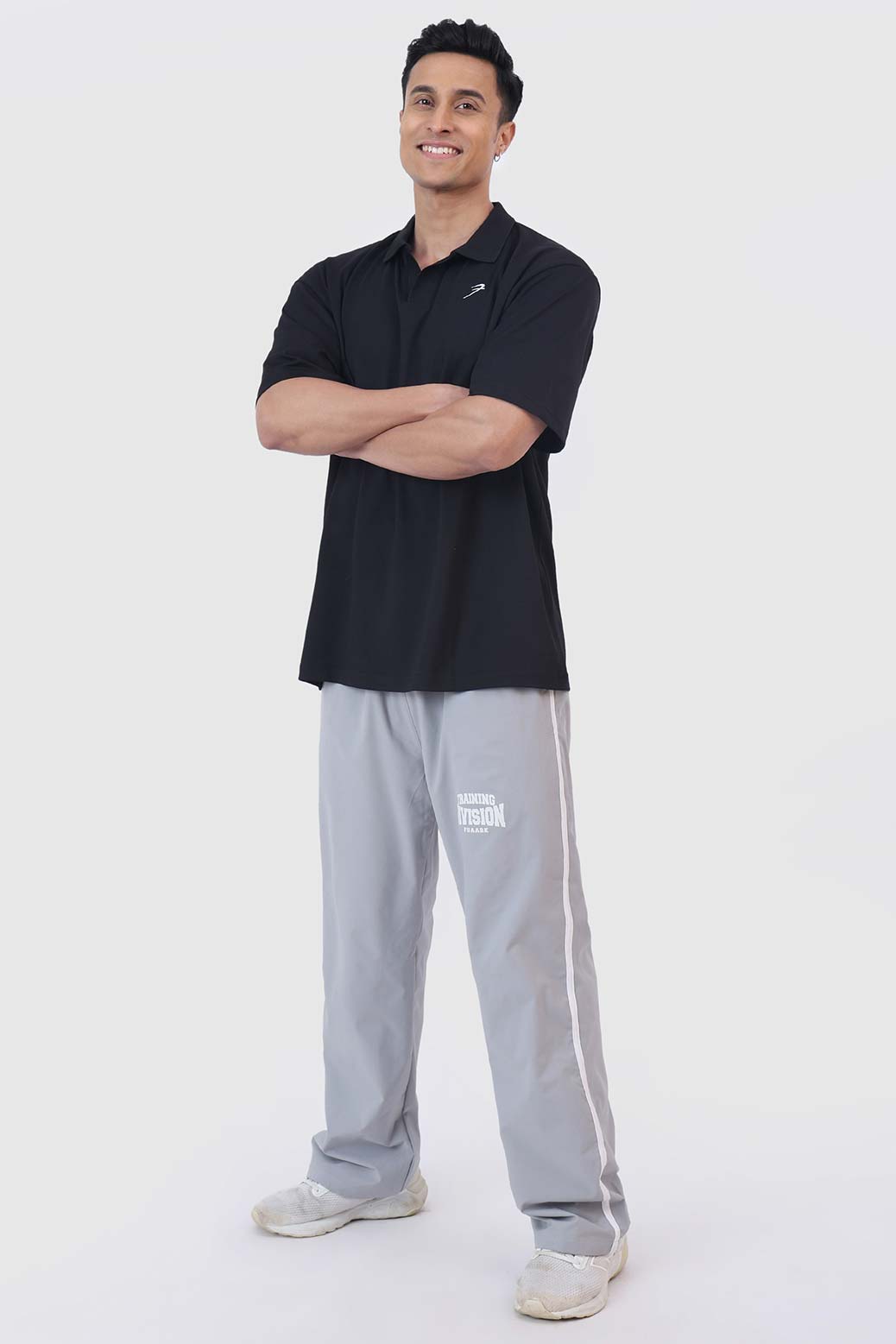 Noir Oversized Polo T-shirt Black