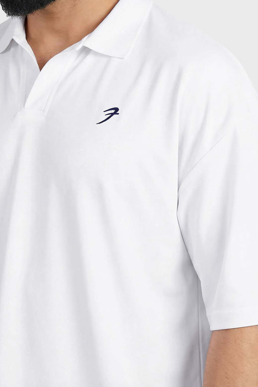 Noir Oversized Polo T-shirt White