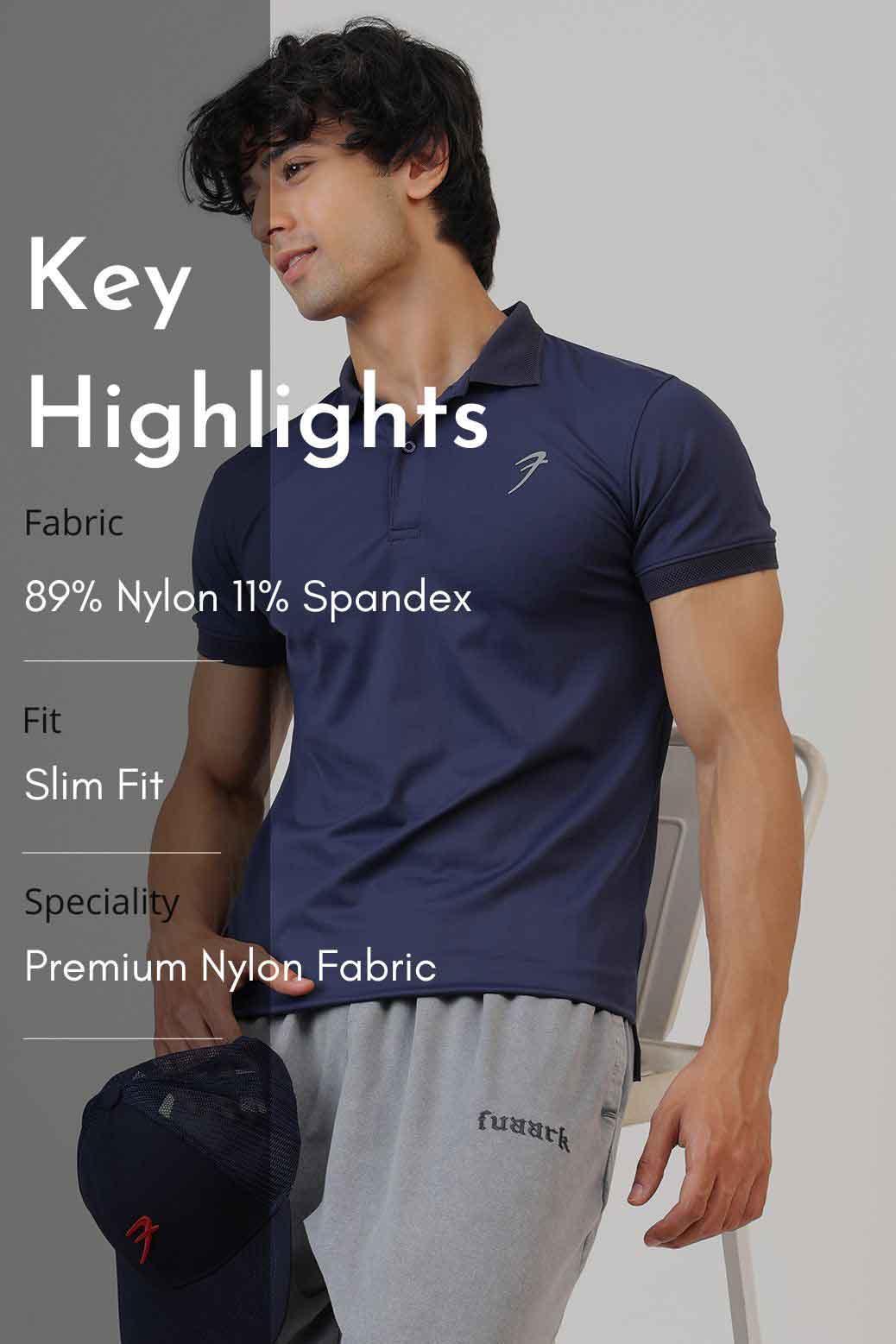 Obsidian Polo T-shirt Navy