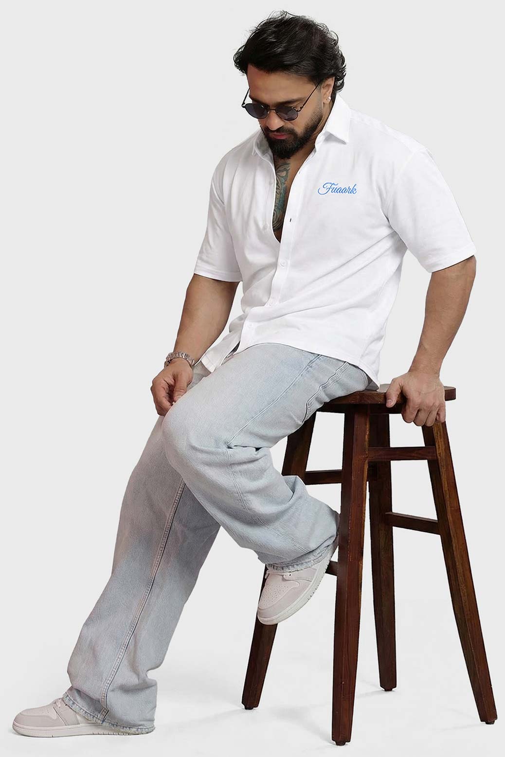 Off Duty Oversized Shirt White