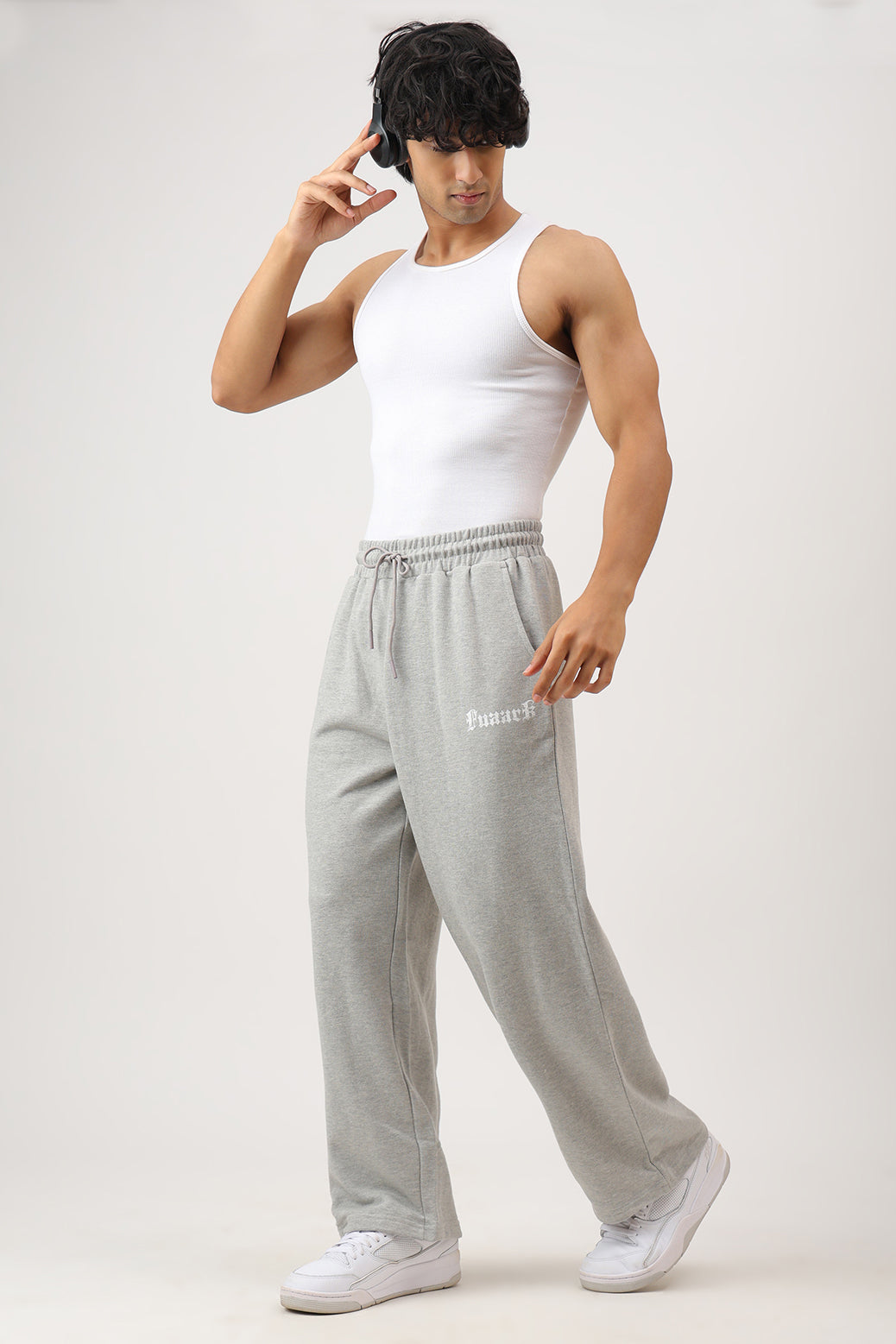 Recovery Straight Pants Melange Grey