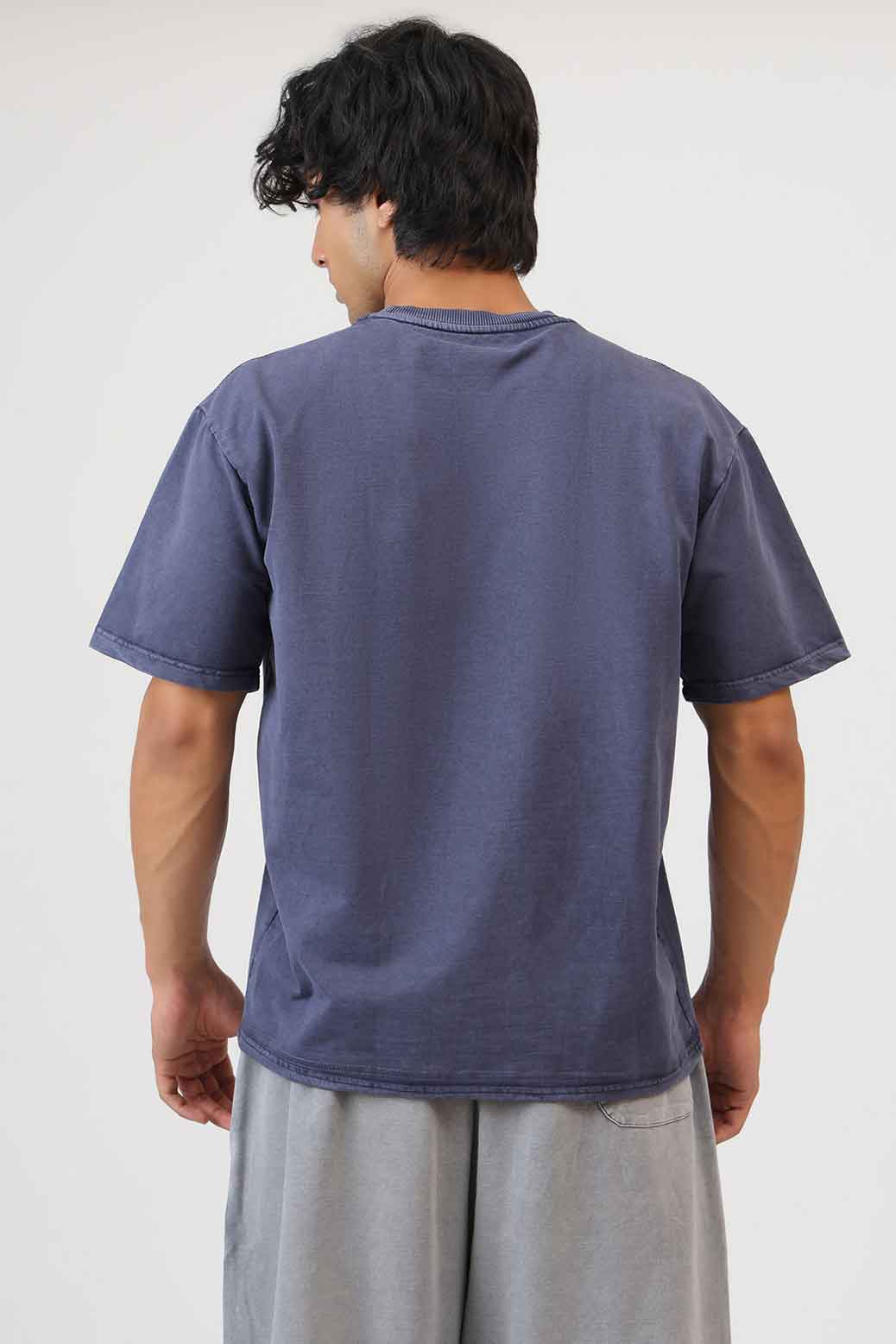 Shadow Washed Oversized T-shirt Navy