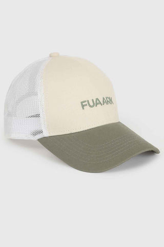Sleek Trucker  Cap Beige/Olive