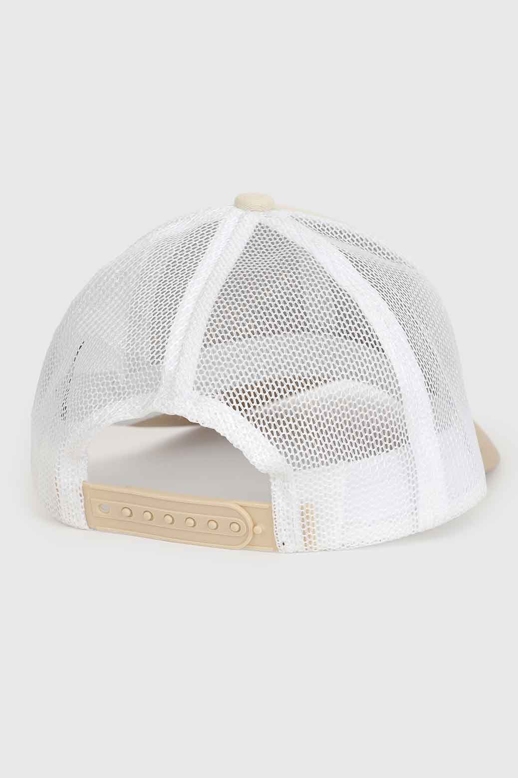 Sleek Trucker  Cap Beige/White