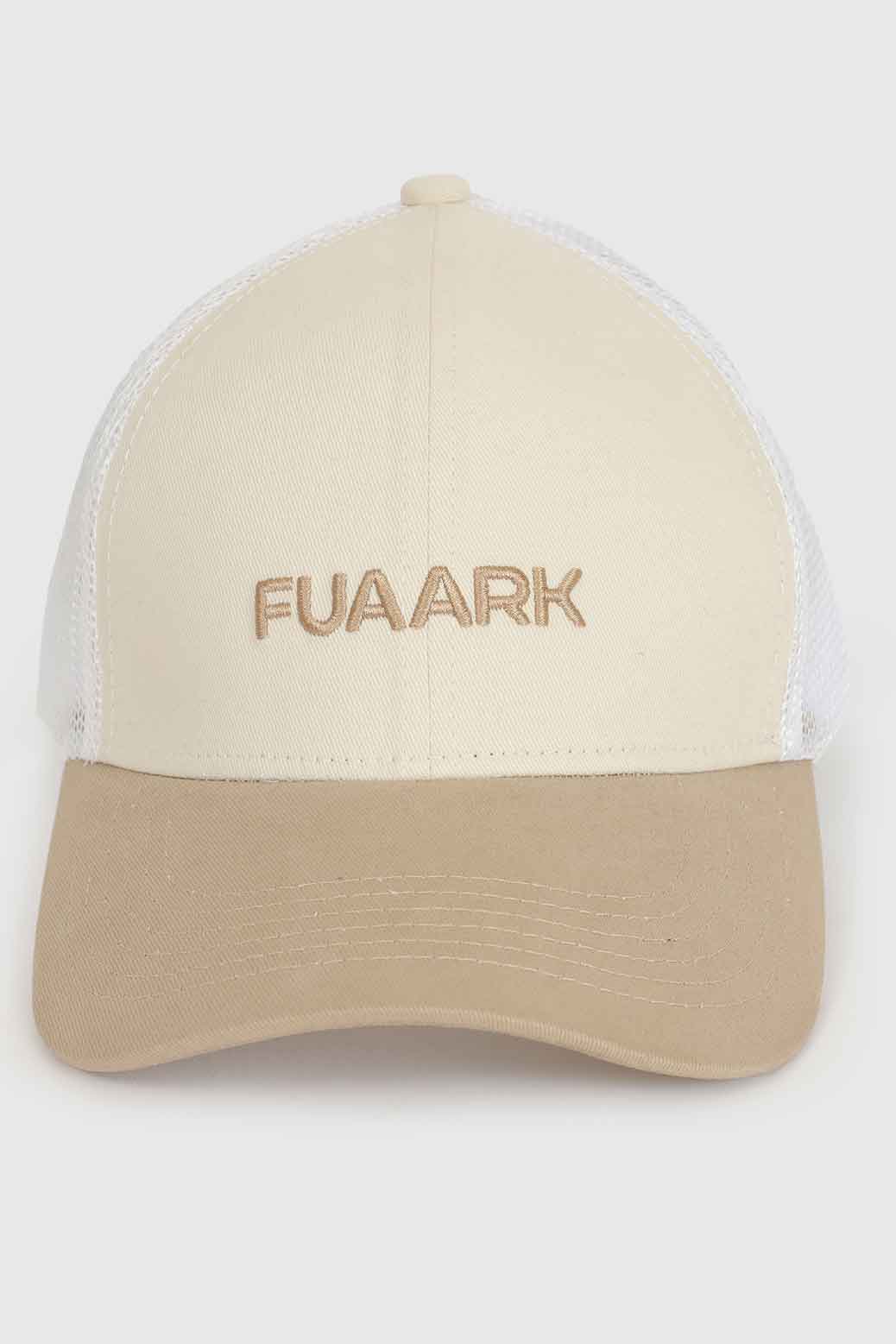 Sleek Trucker  Cap Beige/White