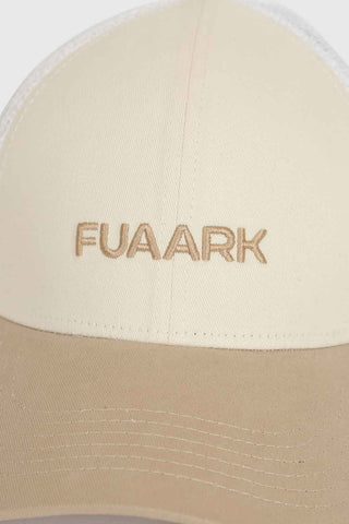 Sleek Trucker  Cap Beige/White