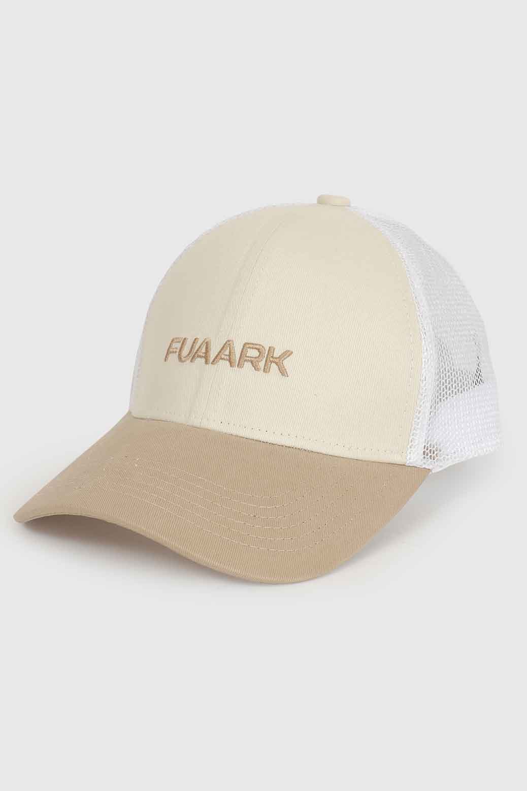 Sleek Trucker  Cap Beige/White