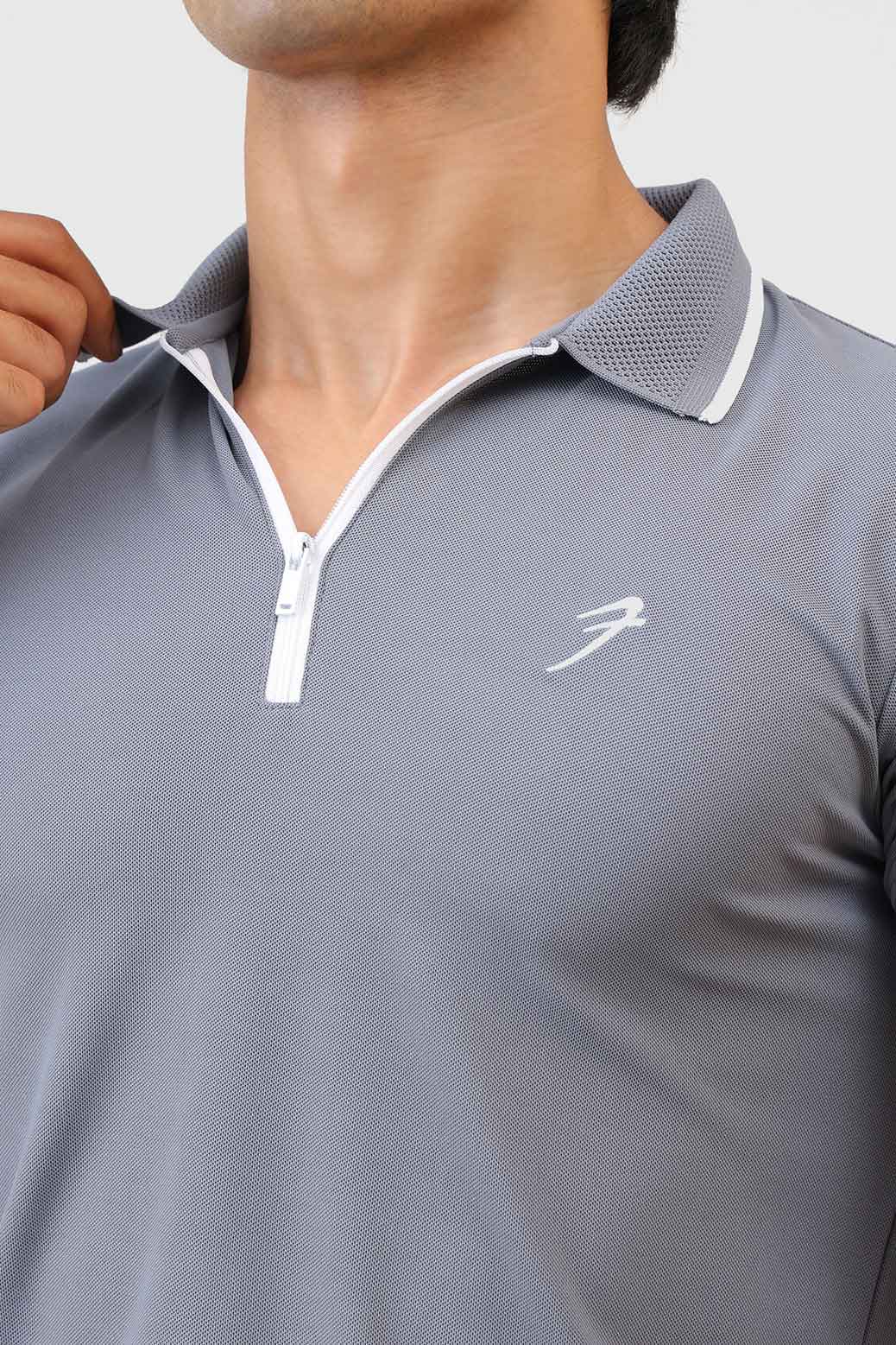 Stride Polo T-shirt Grey