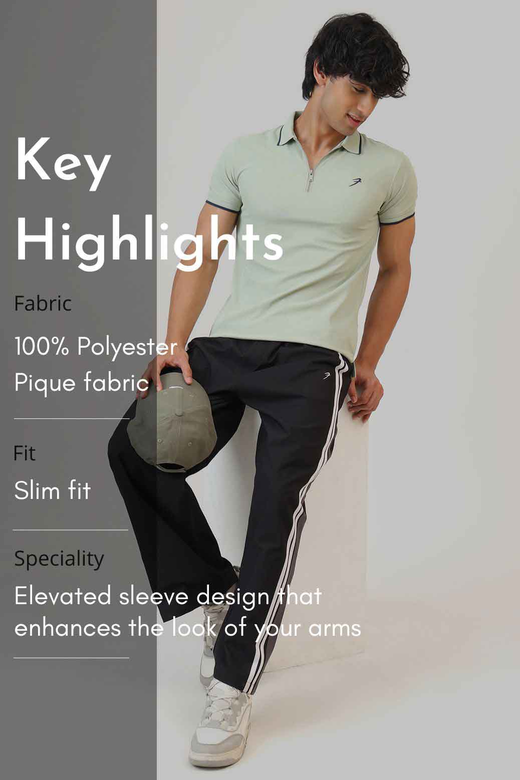 Stride Polo T-shirt Light Green