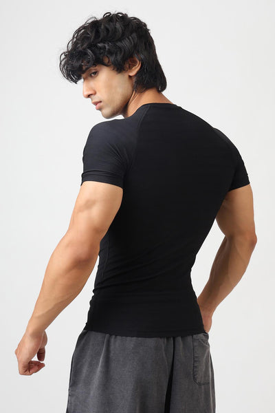 Structure Compression T-shirt Black