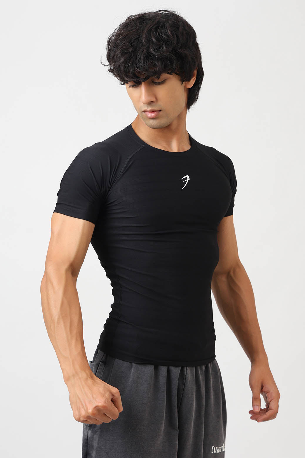 Structure Compression T-shirt Black