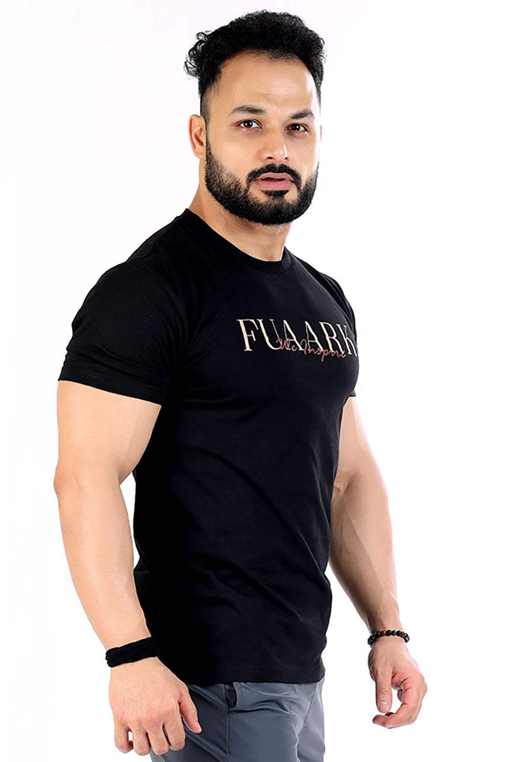 Classic Tshirt Black with Brown