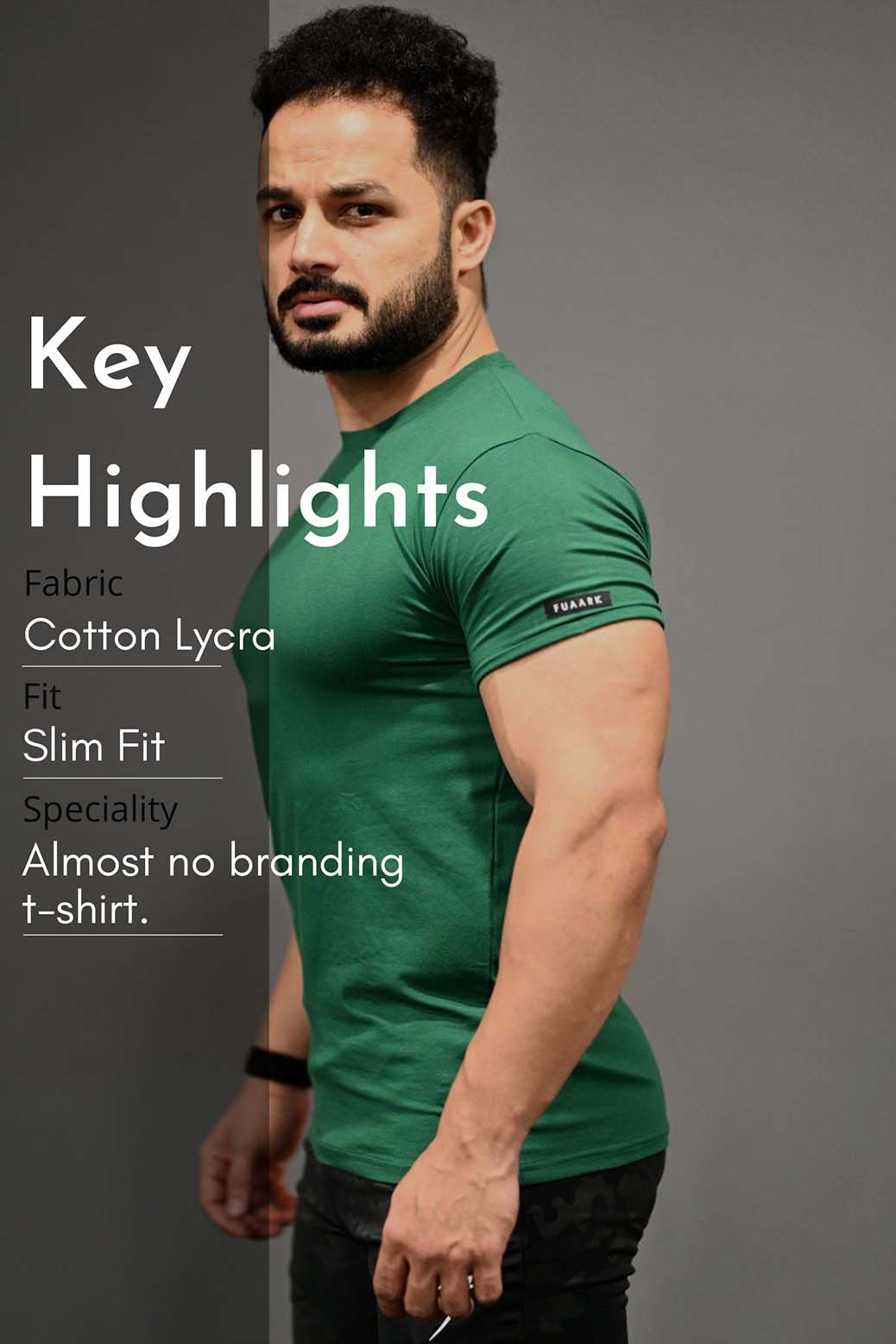 Flex Cotton Tshirt Greem