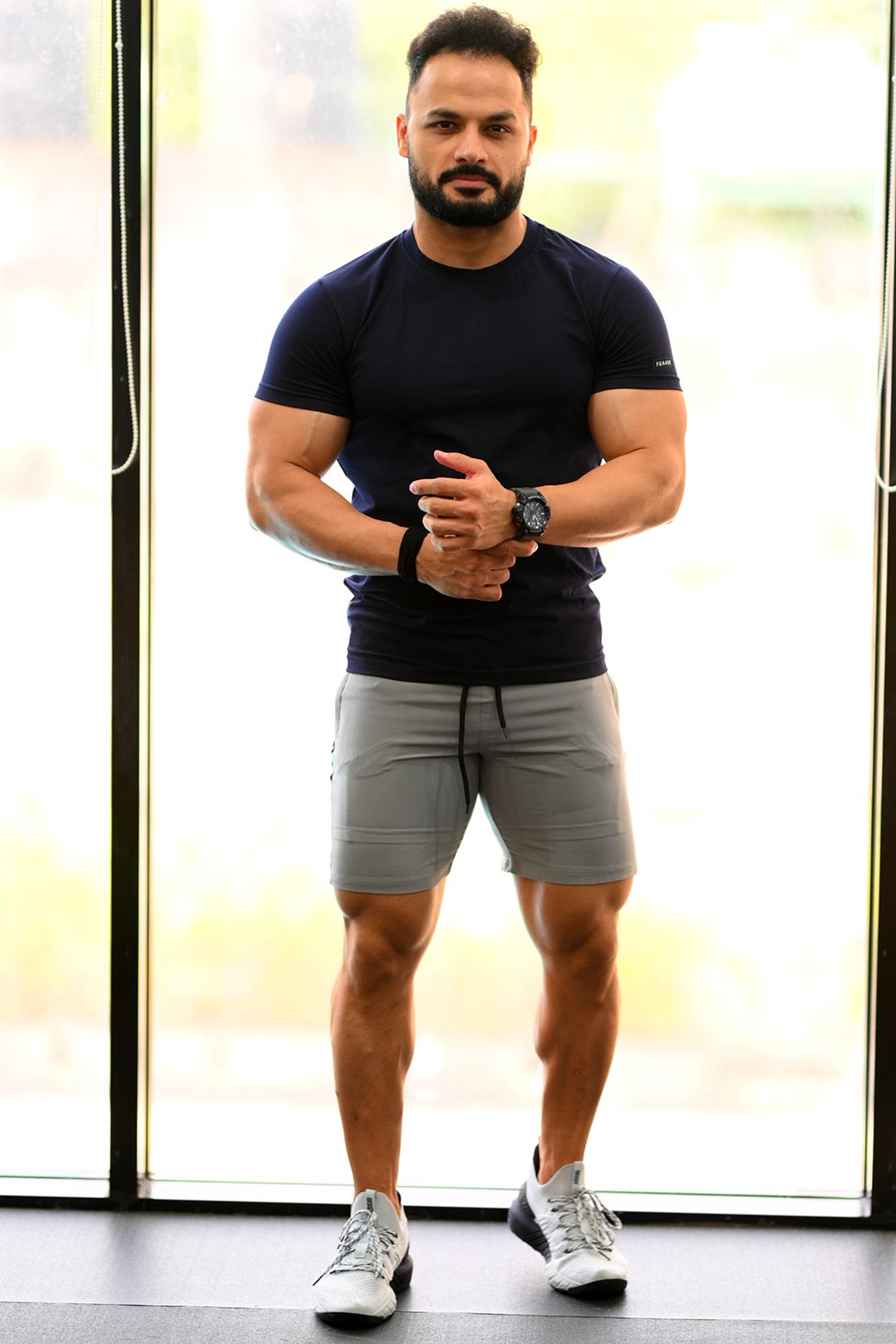 Flex Cotton Tshirt Navy