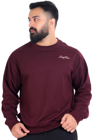 Hustler Oversized Sweatshirt Maroon