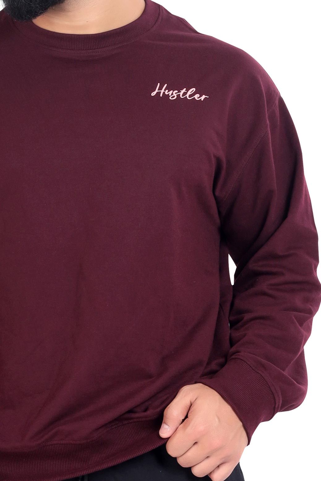Hustler Oversized Sweatshirt Maroon