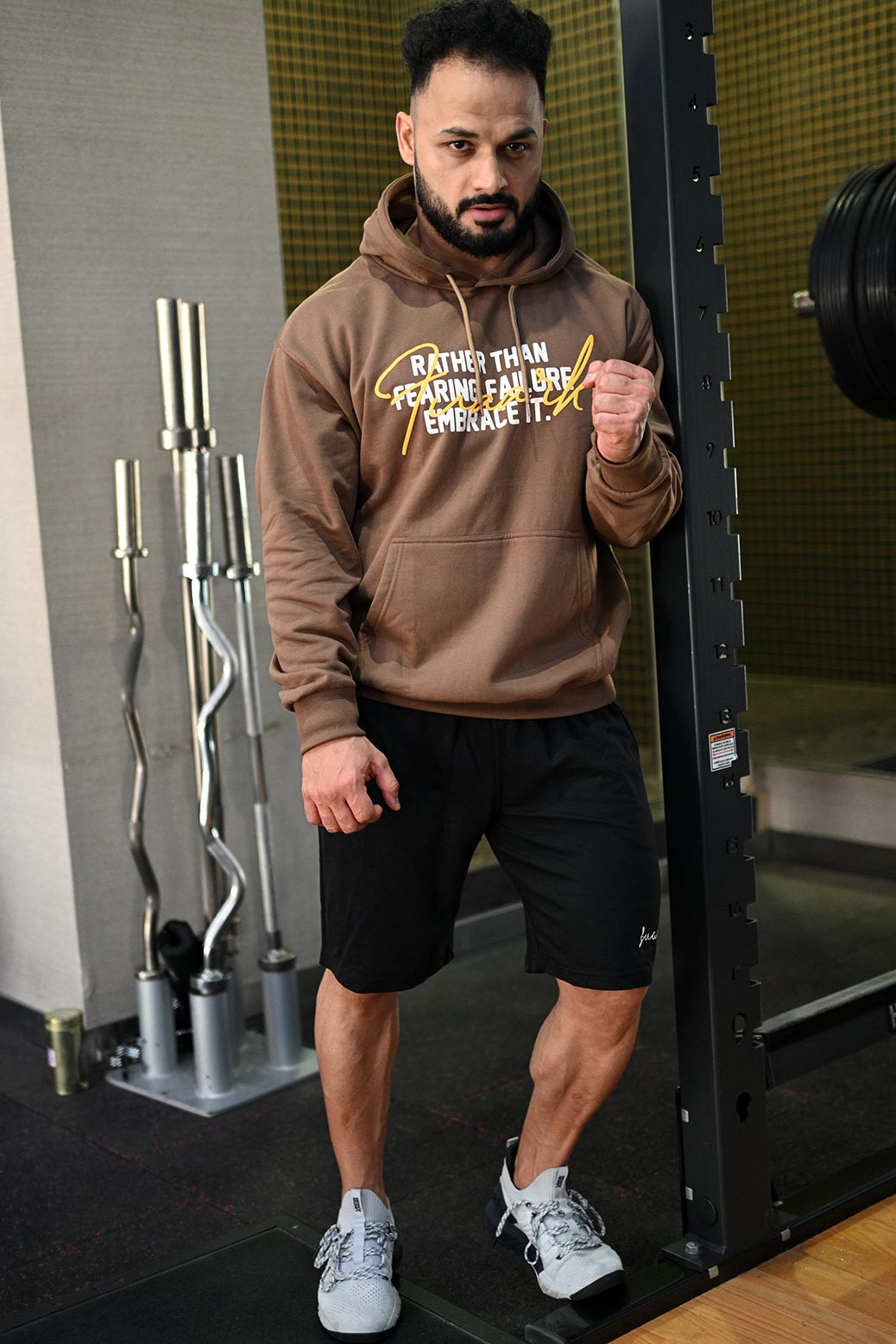 Oversized Frost Hoodie Brown