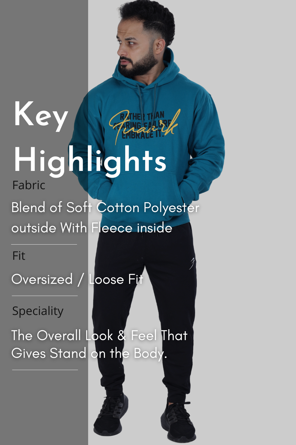 Oversized Frost Hoodie Teal