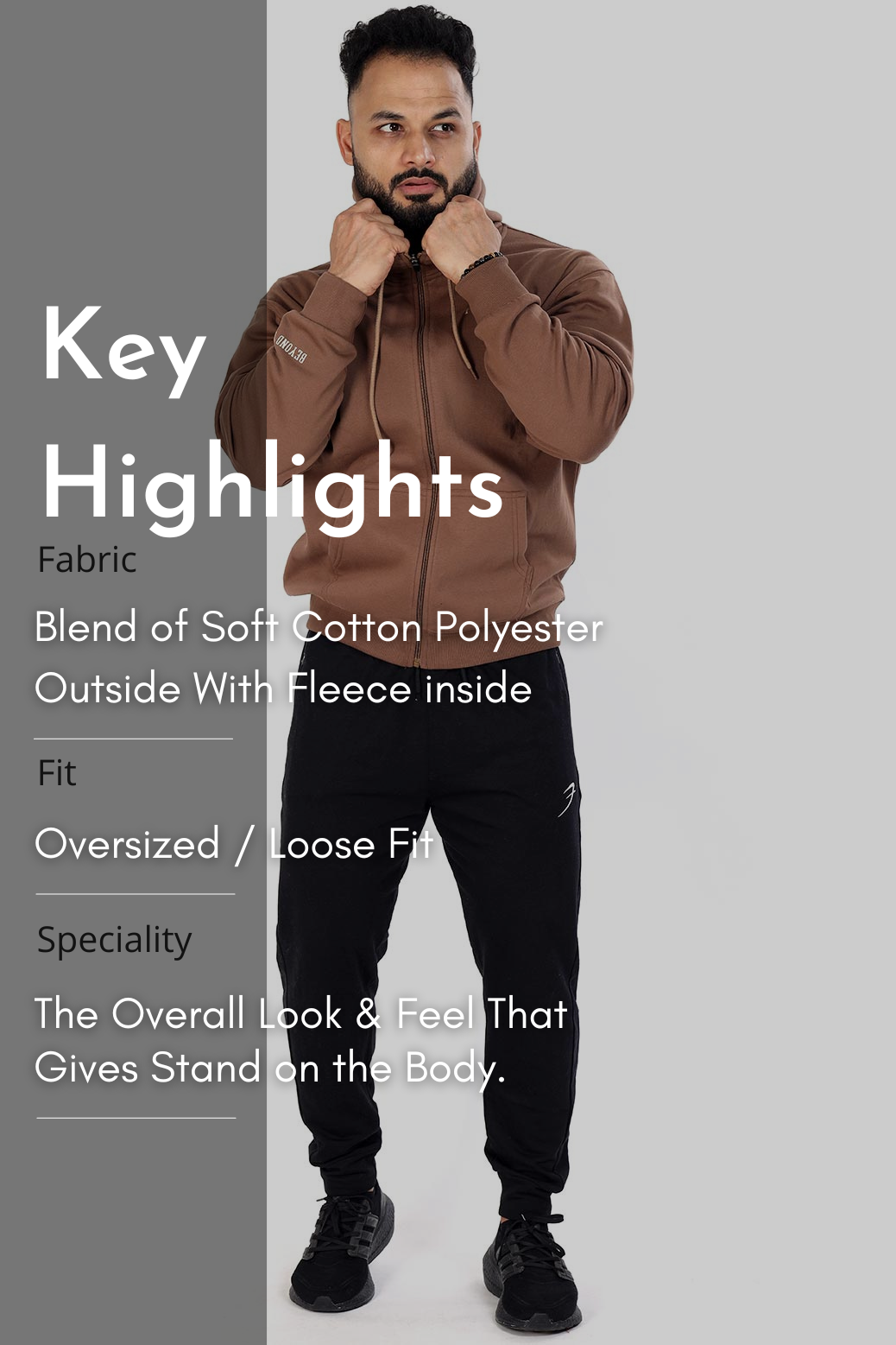 Oversized Frost Jacket Brown