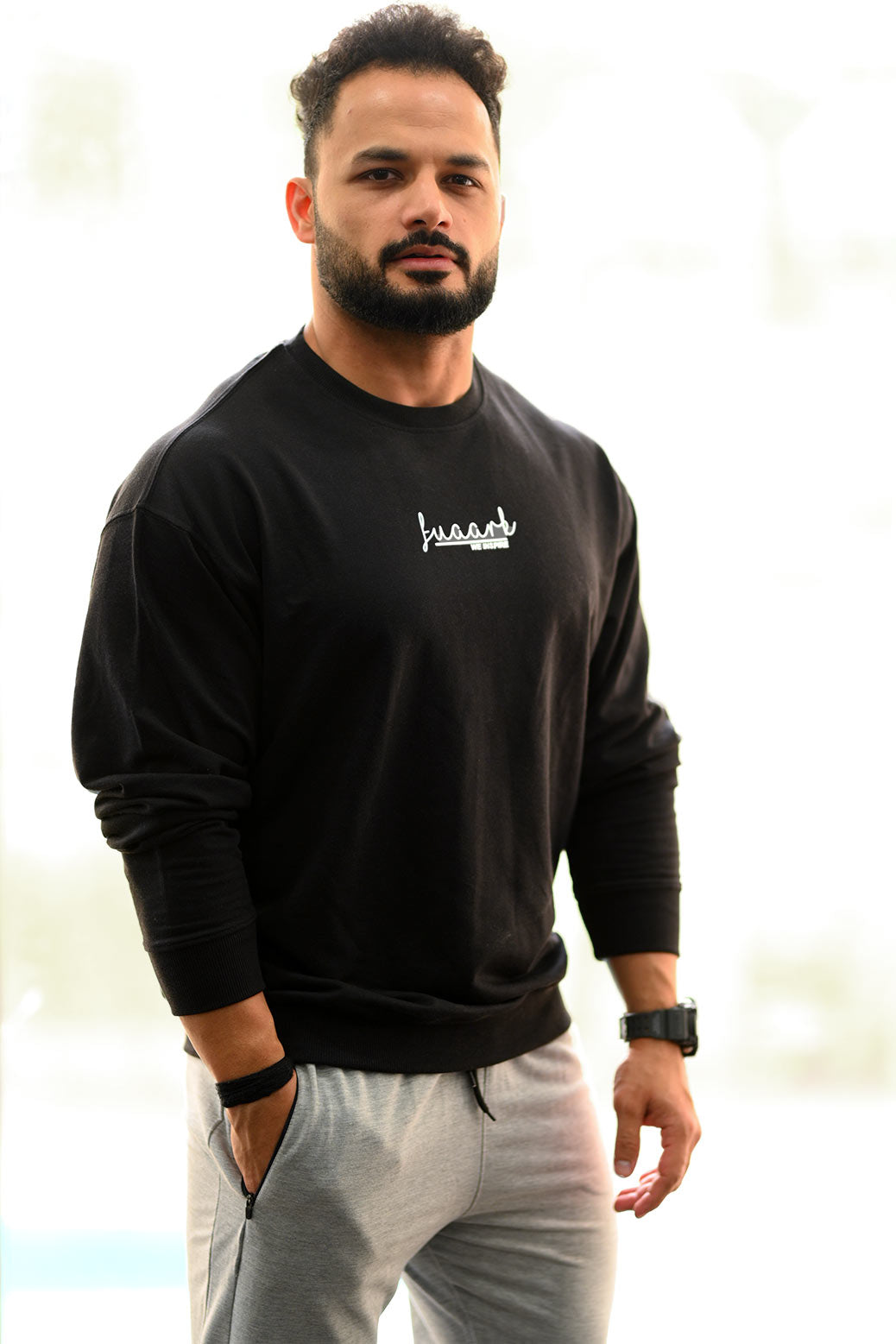Buy Black Oversized Sweatshirt for men online | Fuaark.com – FUAARK