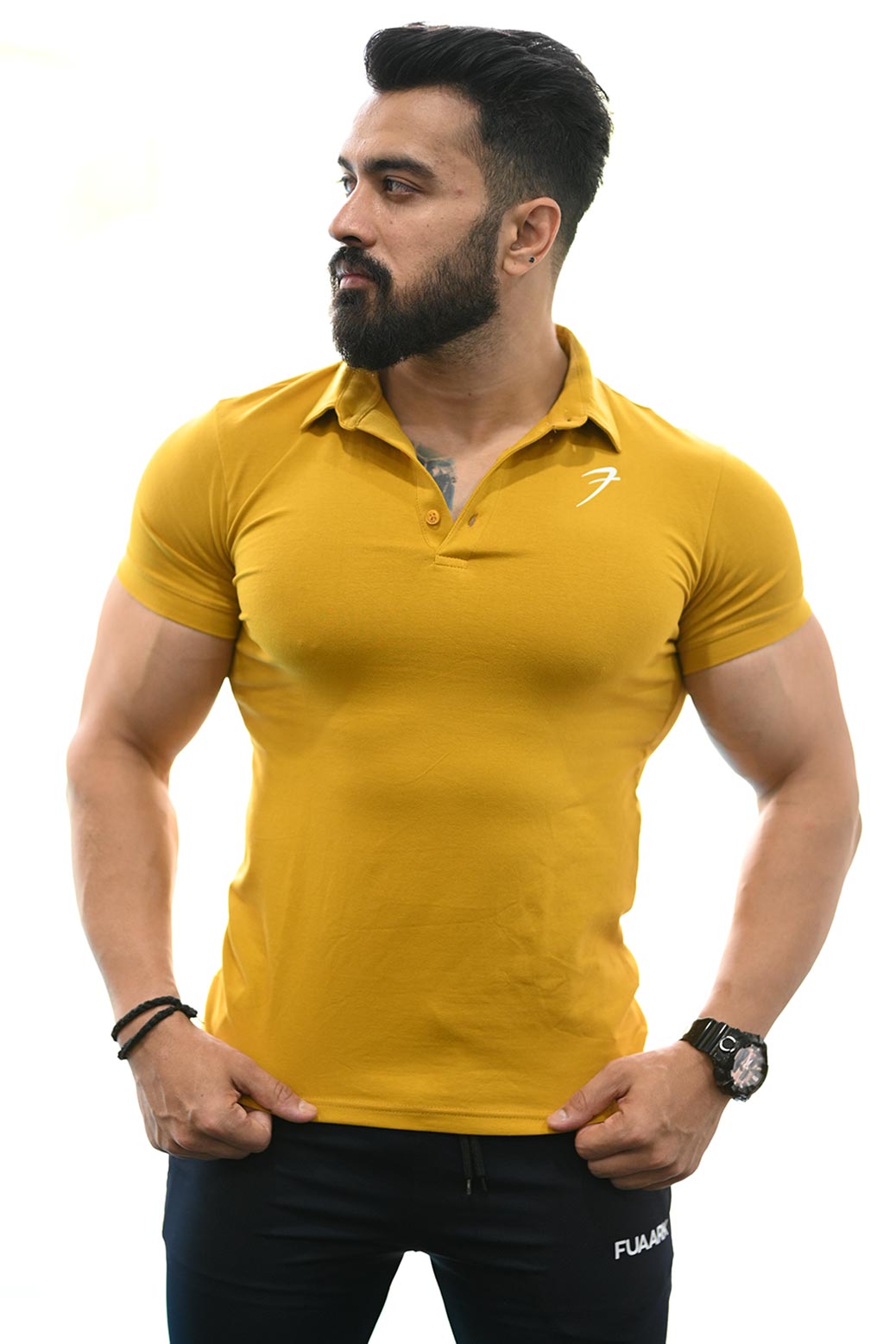 Polo T-shirt Mustard