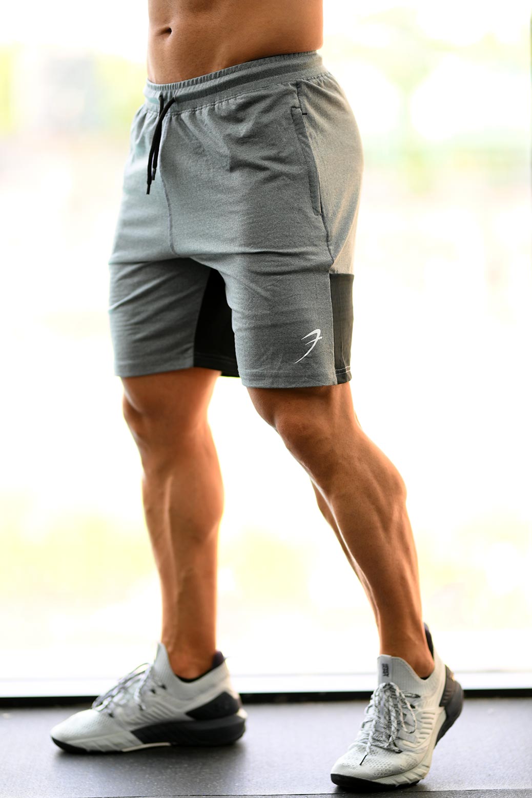 Mens grey cheap gym shorts