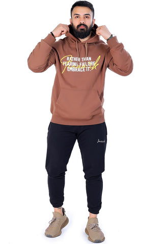 Oversized Frost Hoodie Brown