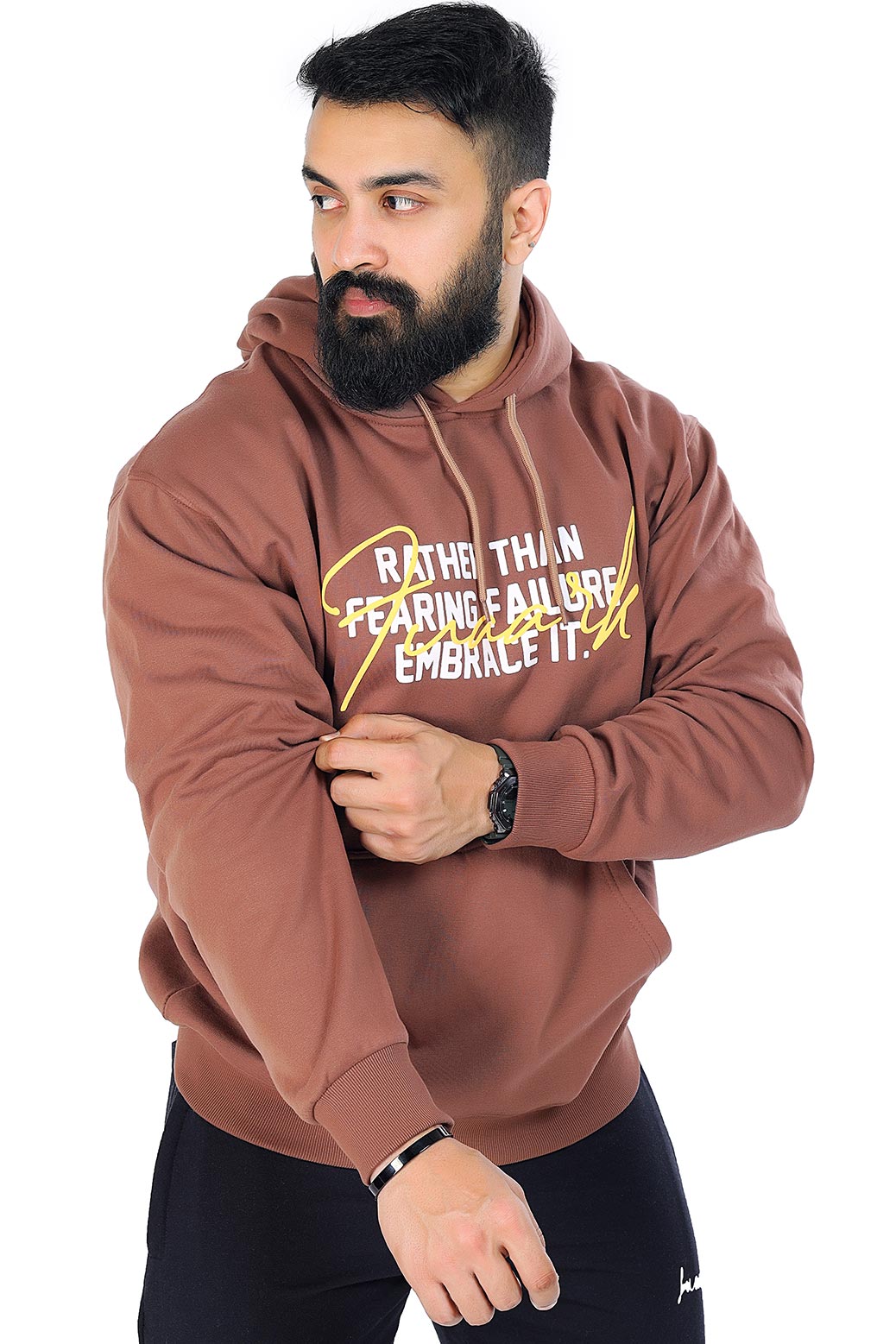 Oversized Frost Hoodie Brown