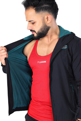 Velocity Jacket Black with Teal