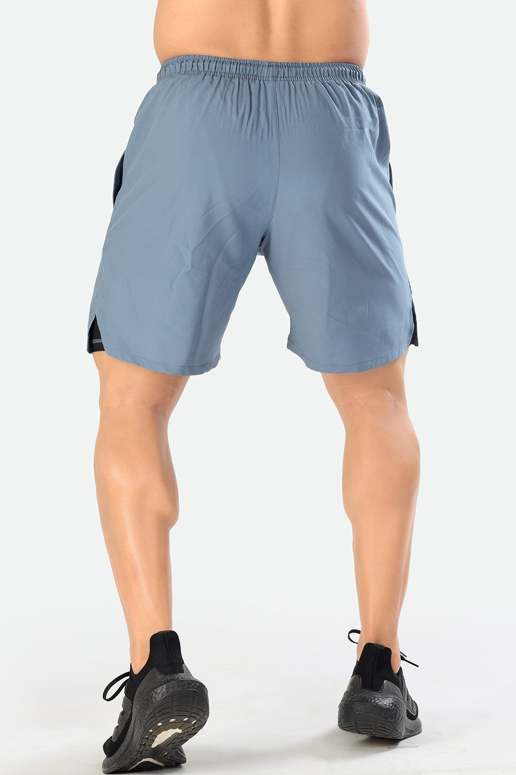 2 in 1 Compression Shorts Light Grey