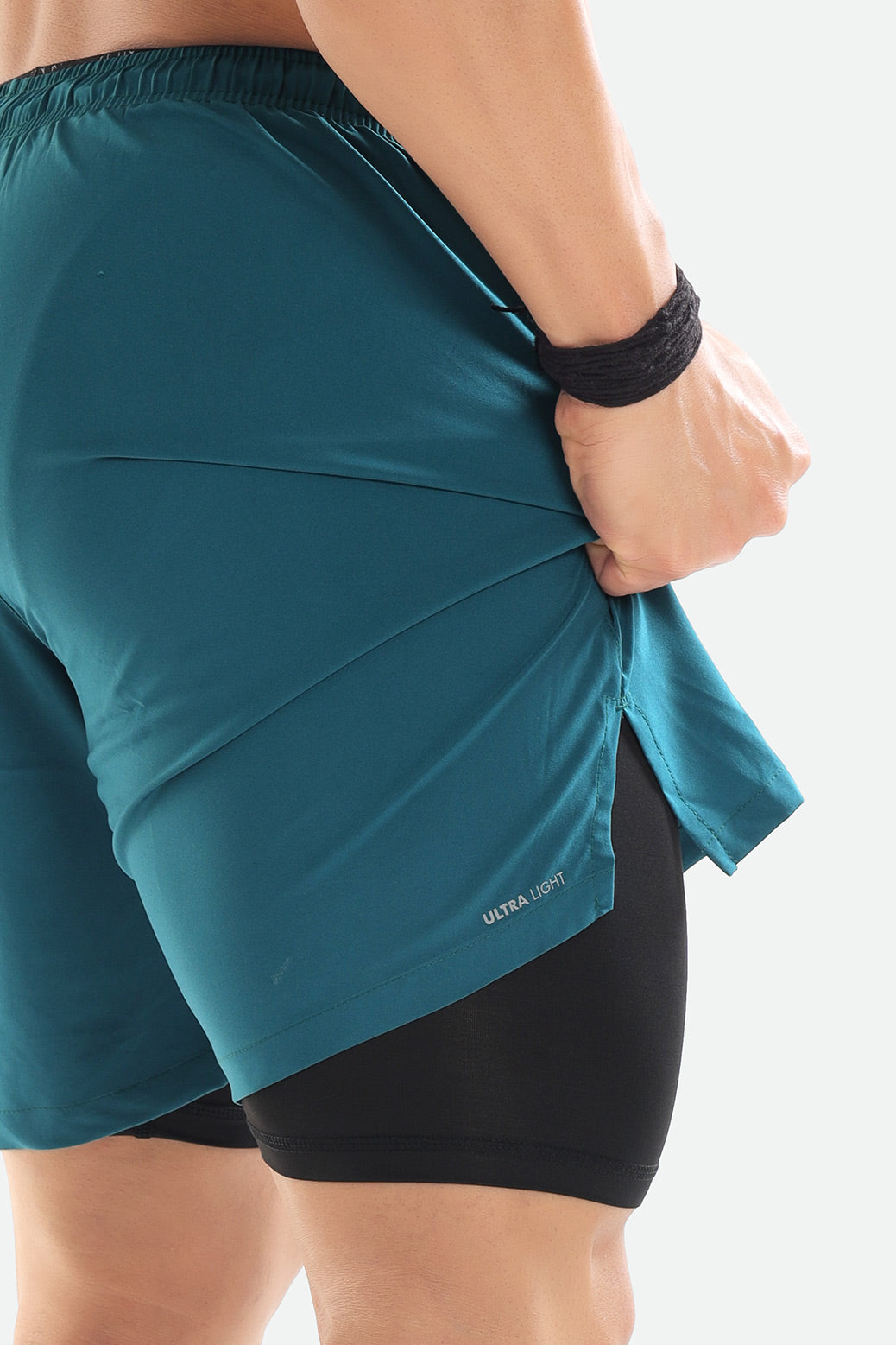 2 in 1 Compression Shorts Teal