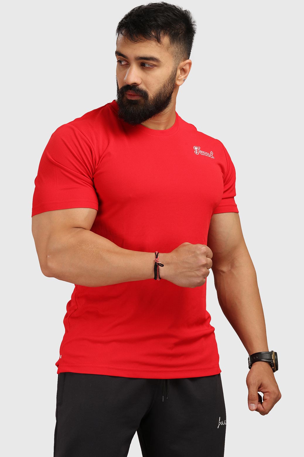 Checks Regular Tshirt Red