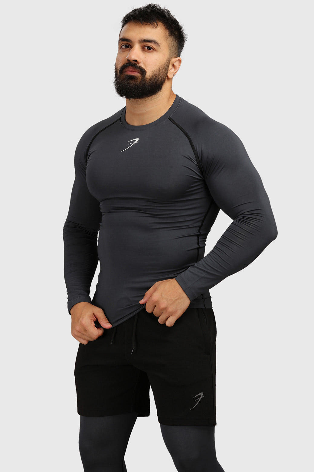Compression GymX Tee: Carbon Grey at Rs 849.00, खेल-वस्त्र - GYMX  Merchandise LLP, Mumbai