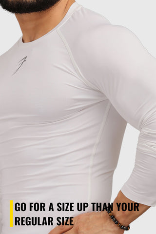 Buy White Compression Fullsleeves Tshirts for men online